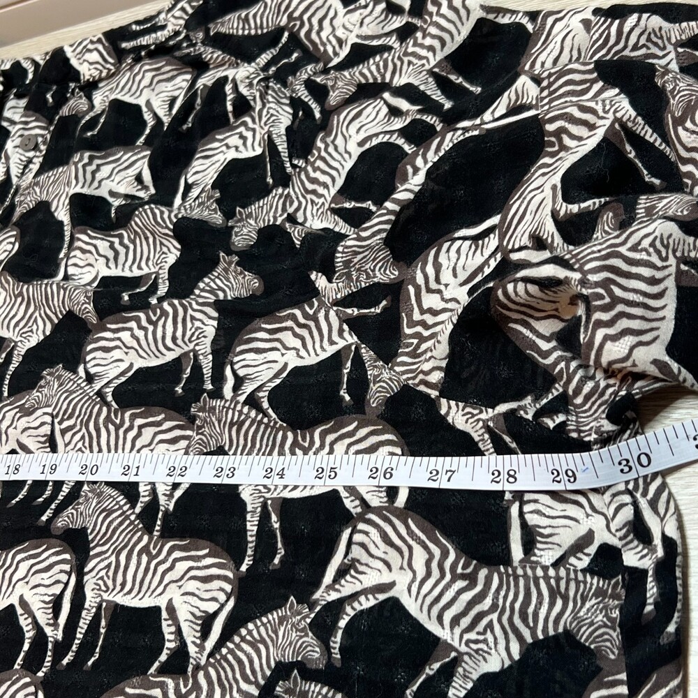 Jane Delancey Blouse Tunic Womens 3X Black White Zebras Henley Neck - Picture 10 of 12